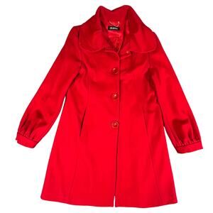 Guess Peacoat Women's Red 60% Wool Jacket‎ Double Breasted Coat